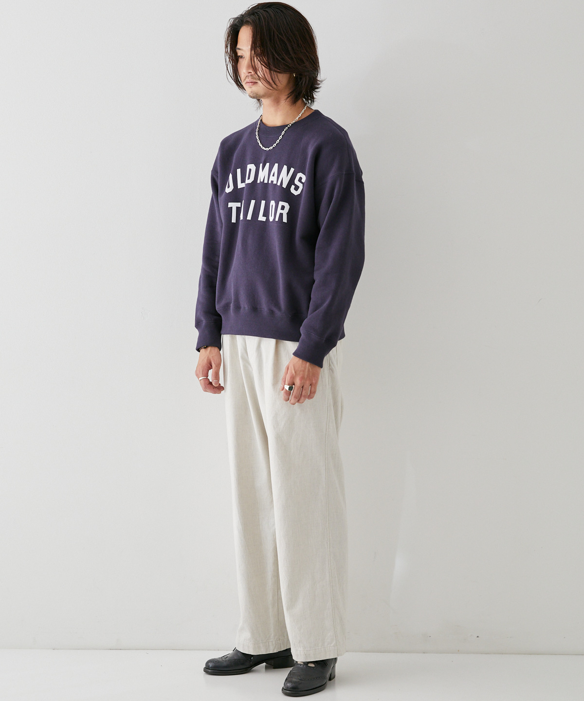 OLDMAN'S TAILOR / OMT PRINT CREW SWEAT｜nest Robe ONLINE SHOP