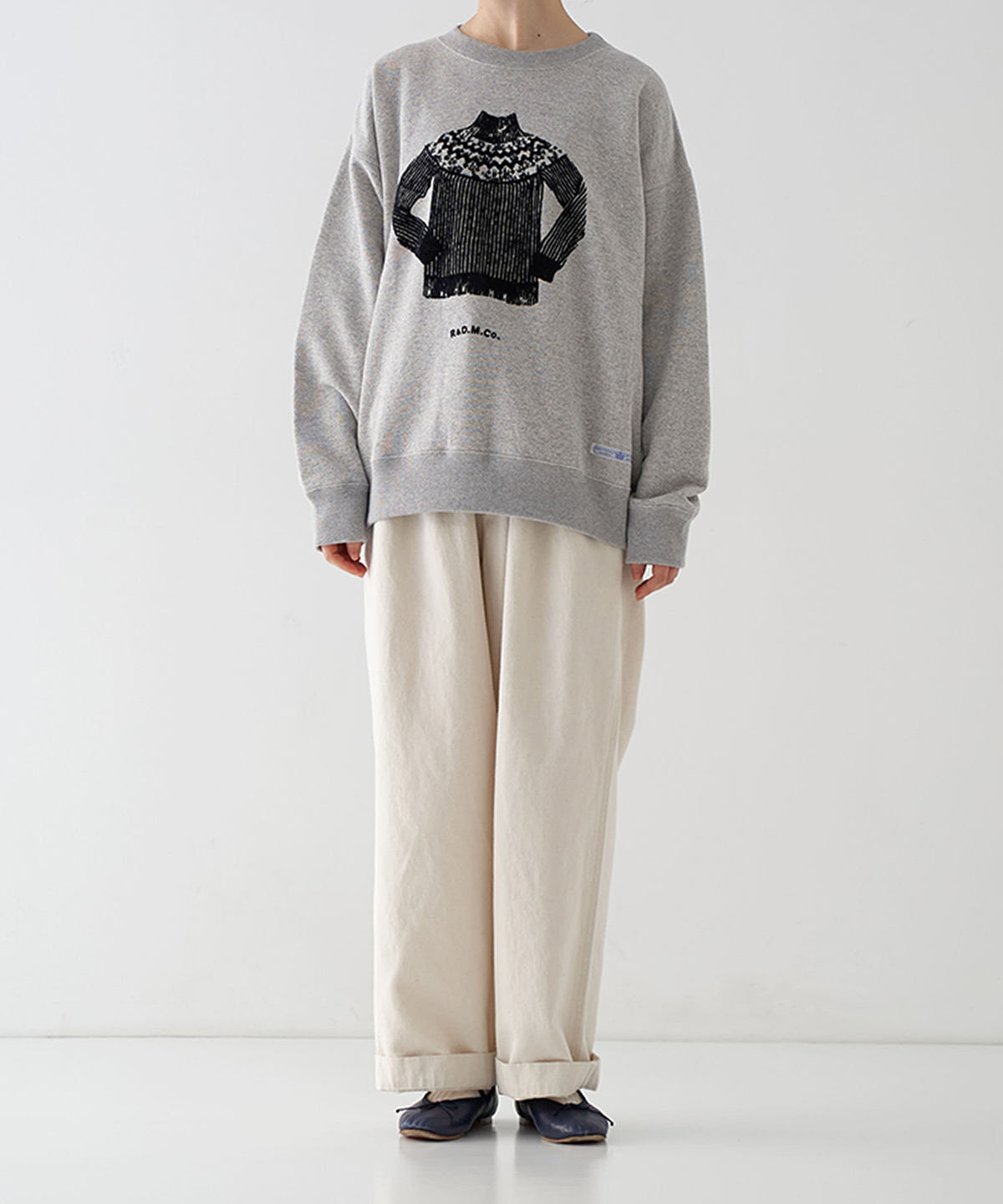 R&D.M.Co-】OMT-RD別注 PRINT CREW SWEAT｜nest Robe ONLINE SHOP