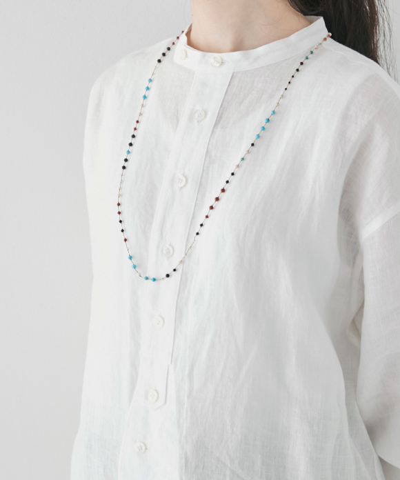 【mikia】レインボーオブシディアン necklace