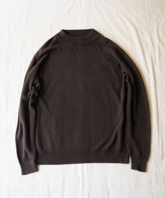 Over Dyed Cotton High Neck Knit