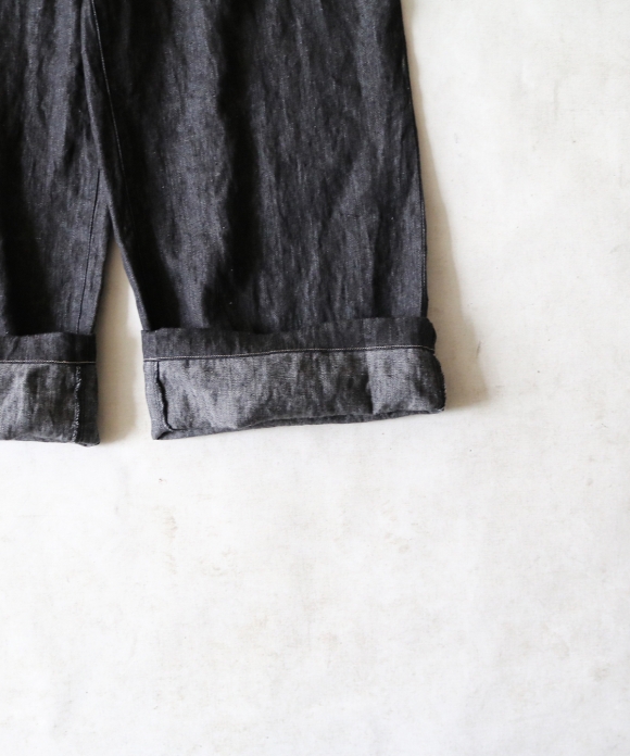 10ozリネンデニムワイドイージーパンツ|nest Robe ONLINE SHOP