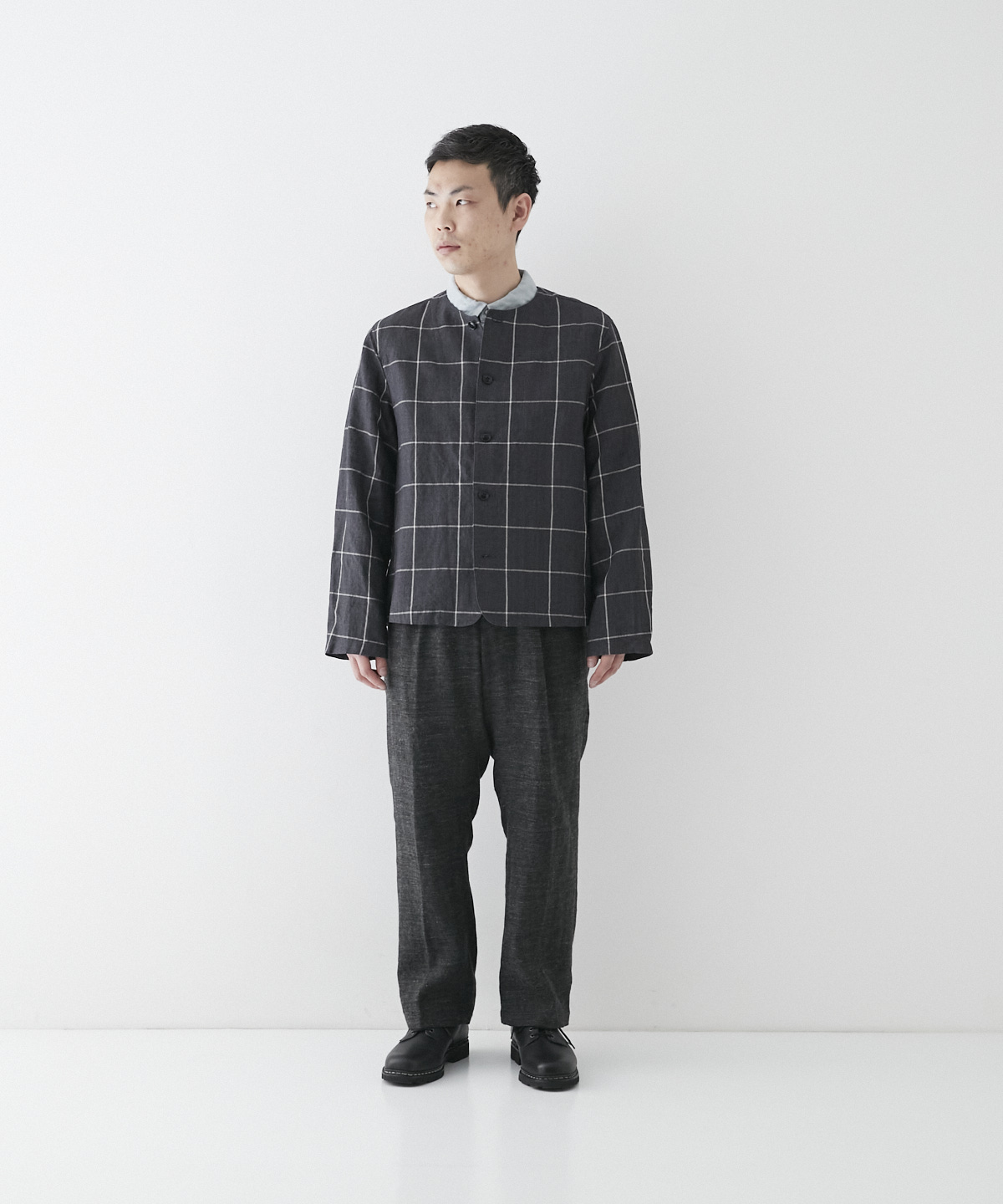 ルポワンチェック ノーカラージャケット｜nest Robe ONLINE SHOP