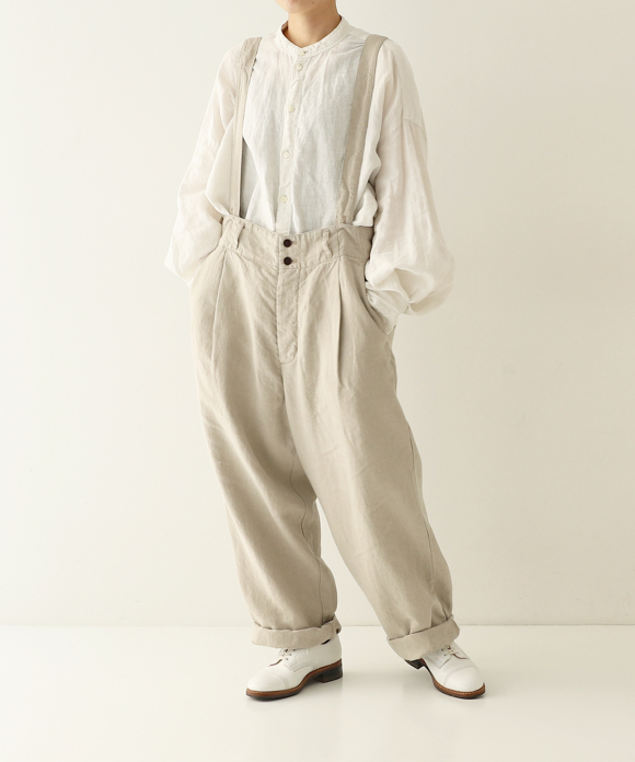 ハイカウントリネンツイル サスペンダーパンツ|nest Robe ONLINE SHOP