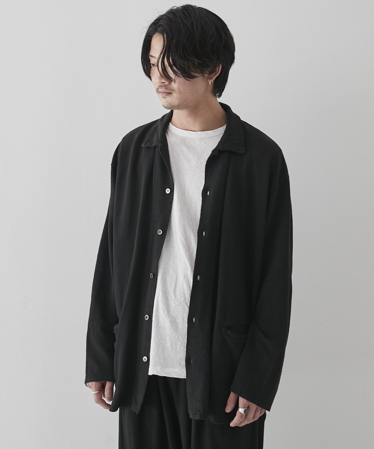 リネンインレー シャツカーディガン｜nest Robe ONLINE SHOP