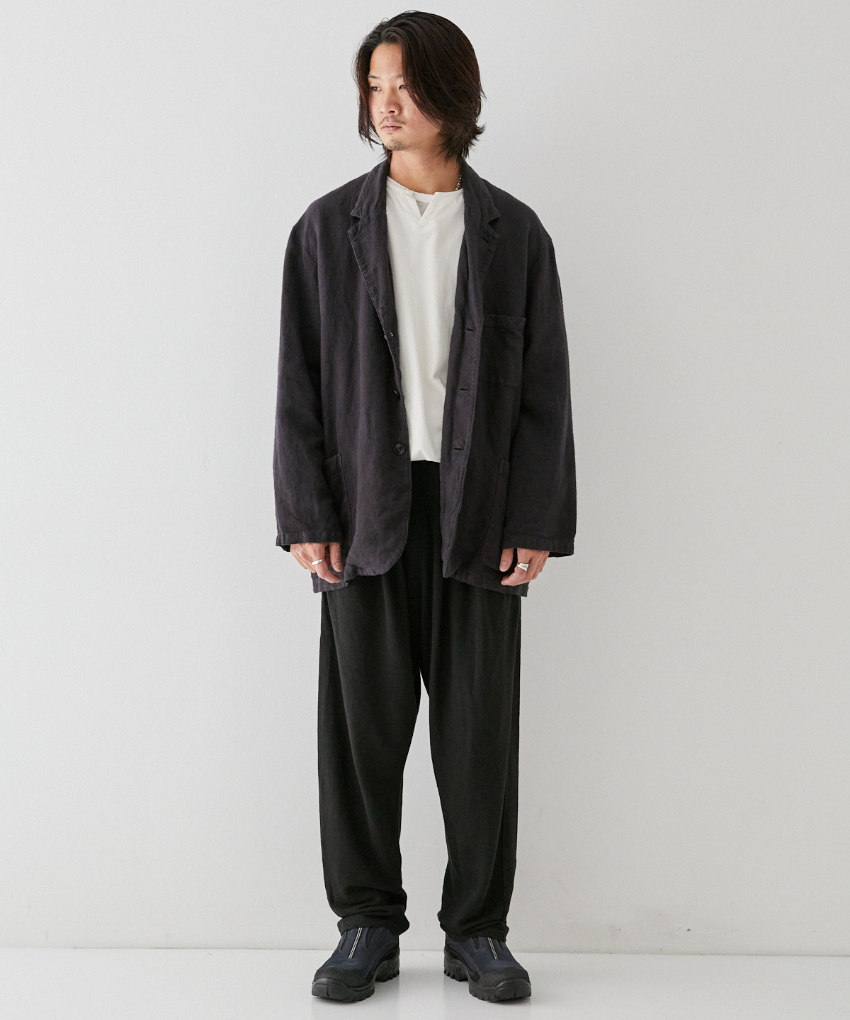 起毛リネン サックジャケット｜nest Robe ONLINE SHOP