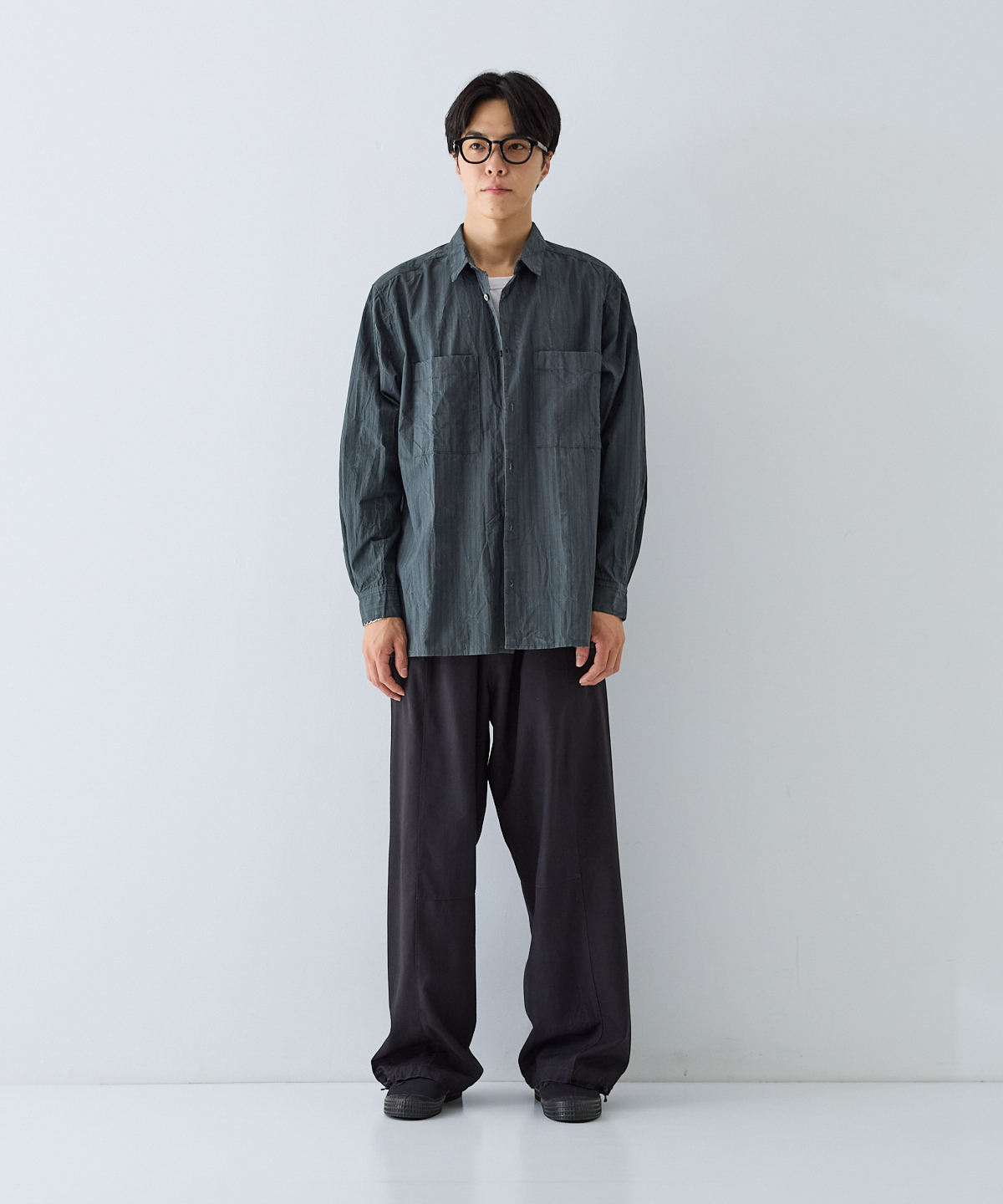 顔料コーティング ストライプ シャツ｜nest Robe / CONFECT ONLINE SHOP
