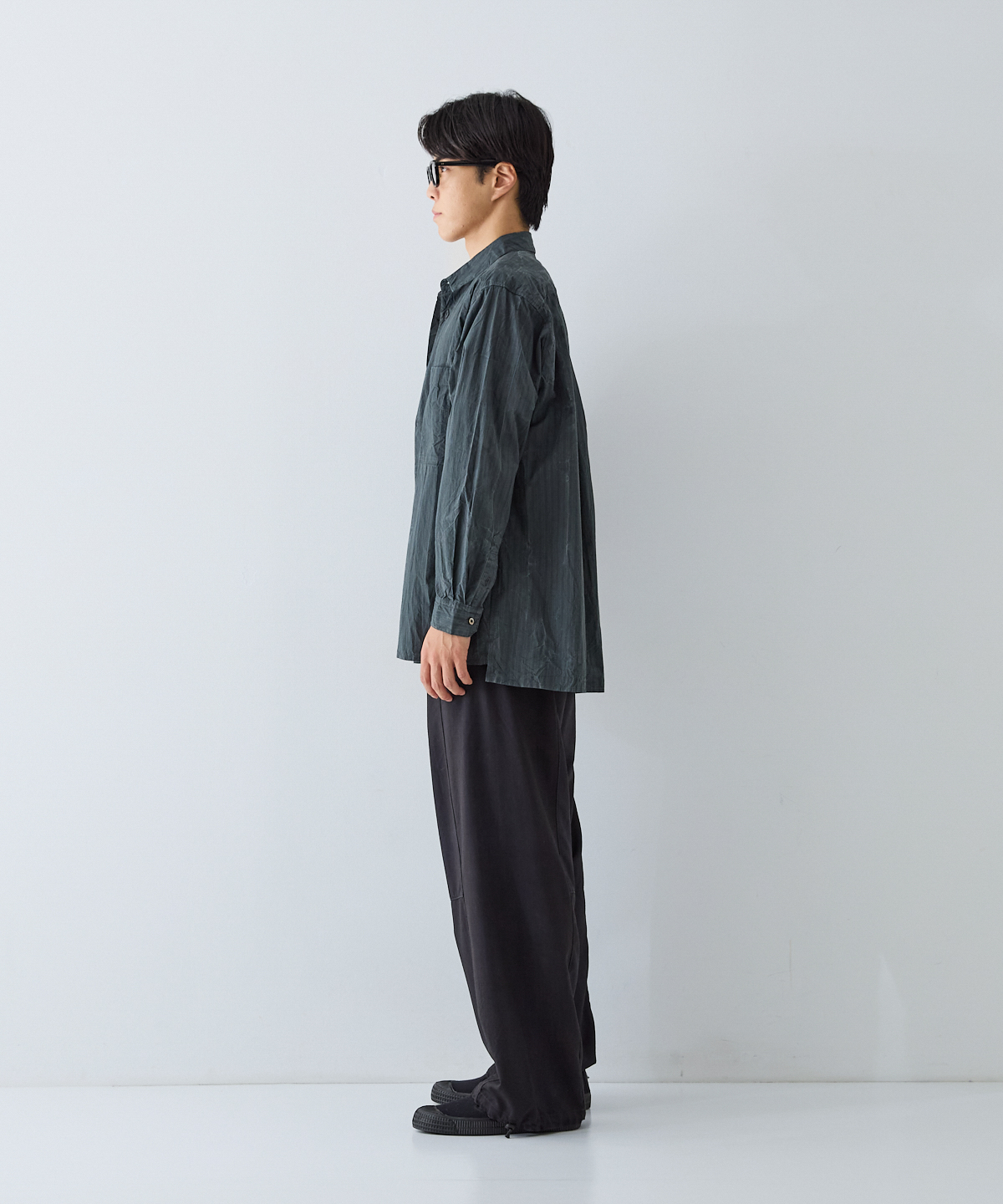 顔料コーティング ストライプ シャツ｜nest Robe / CONFECT ONLINE SHOP