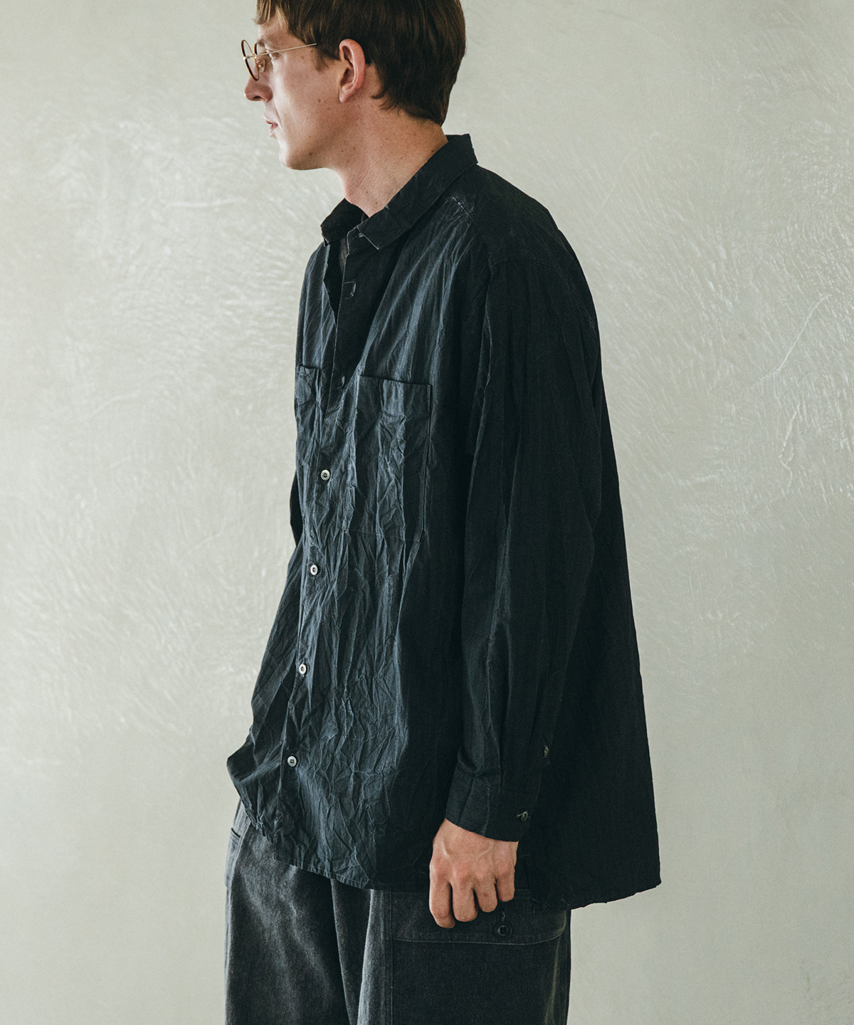 顔料コーティング ストライプ シャツ｜nest Robe / CONFECT ONLINE SHOP