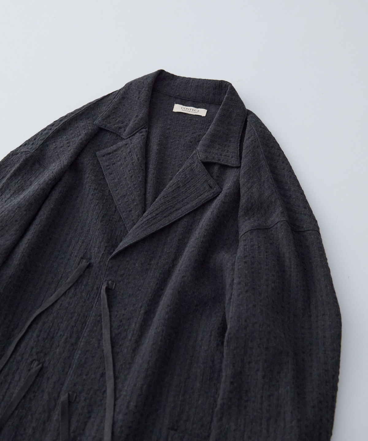 ウールリネン 杢ストライプ シャツブルゾン｜nest Robe / CONFECT