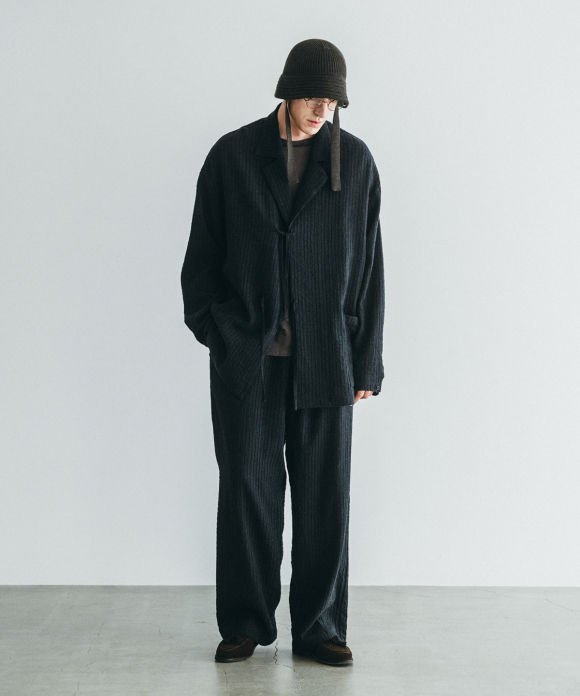 nest Robe Confect カバーオール インディゴ染 ブラック UpcycleLino】 デニム カバーオール｜nest Robe / CONFECT