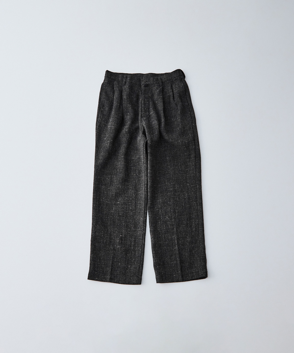 nest Robe 新品　パンツ　ウール混リネン黒 杢ツイード トラウザーズ｜nest Robe / CONFECT ONLINE SHOP