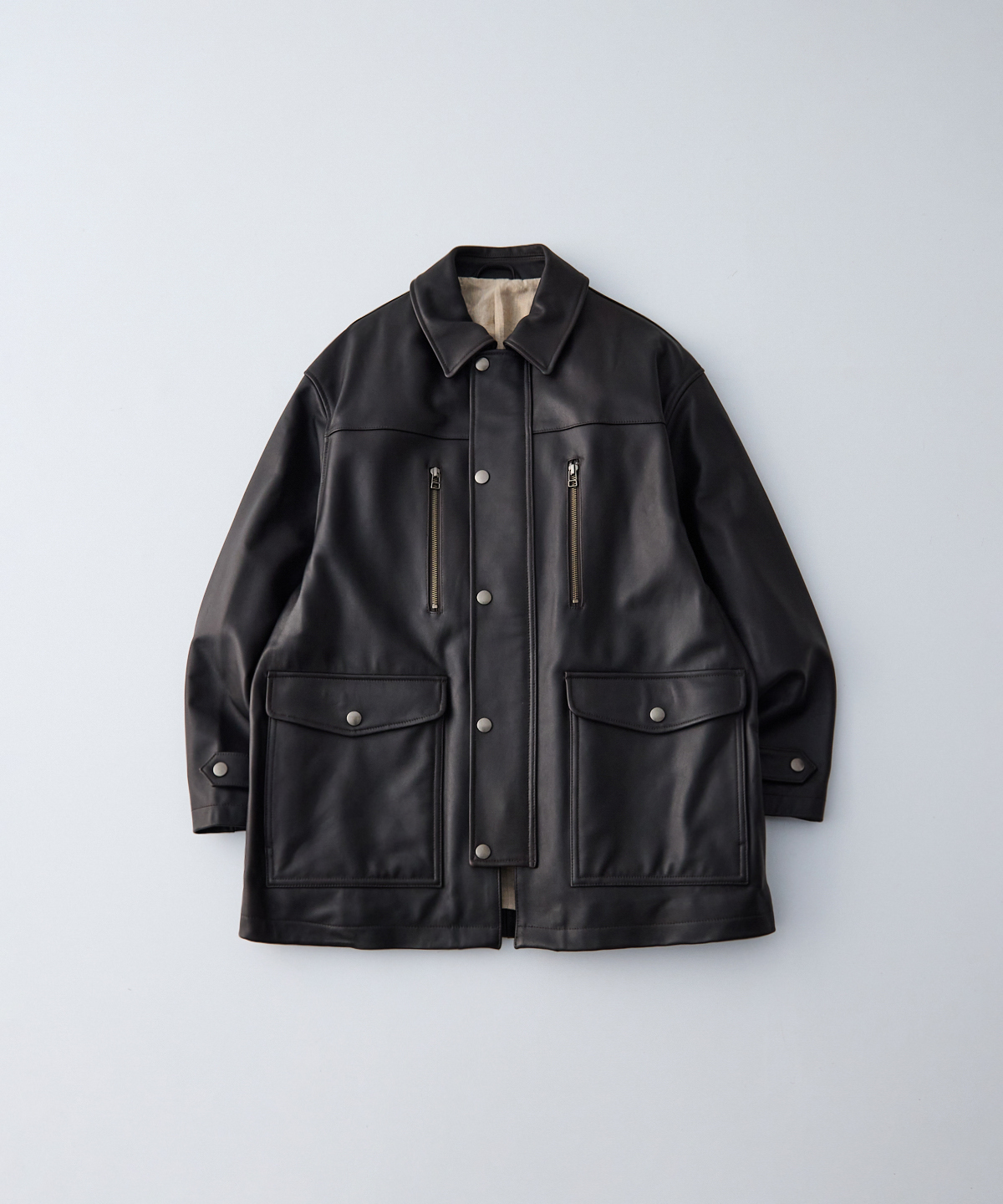 90sビンテージシープスキンラムレザーハンティングジャケットL程 90sビンテージシープスキンラムレザーハンティングジャケット②XL程 羊