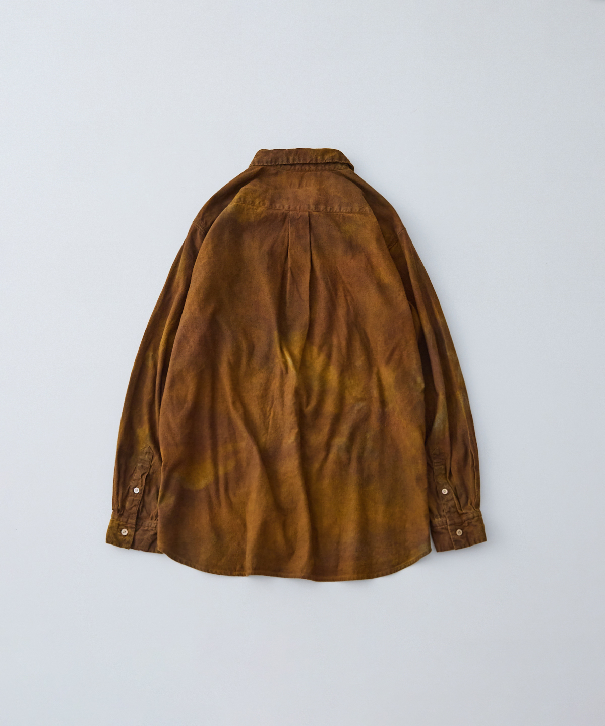 UpcycleLino] 起毛 ムラ染め レギュラーカラーシャツ｜nest Robe