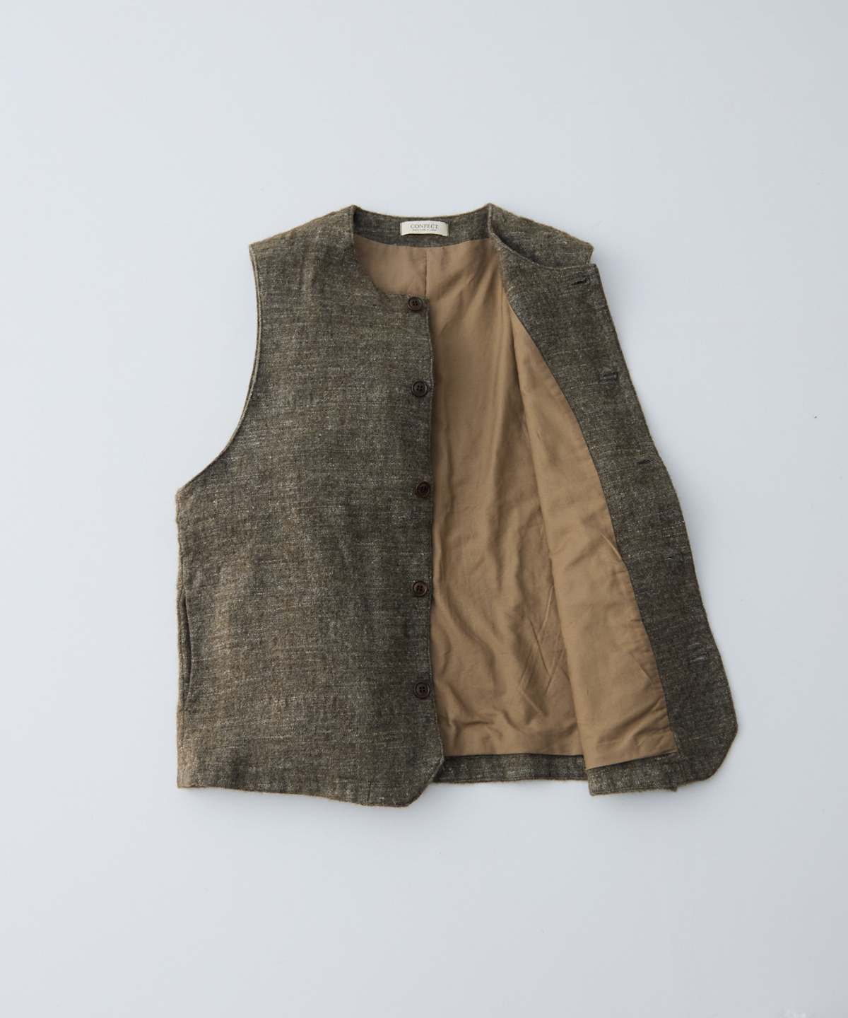 ウールリネン クルーネックベスト｜nest Robe / CONFECT ONLINE SHOP