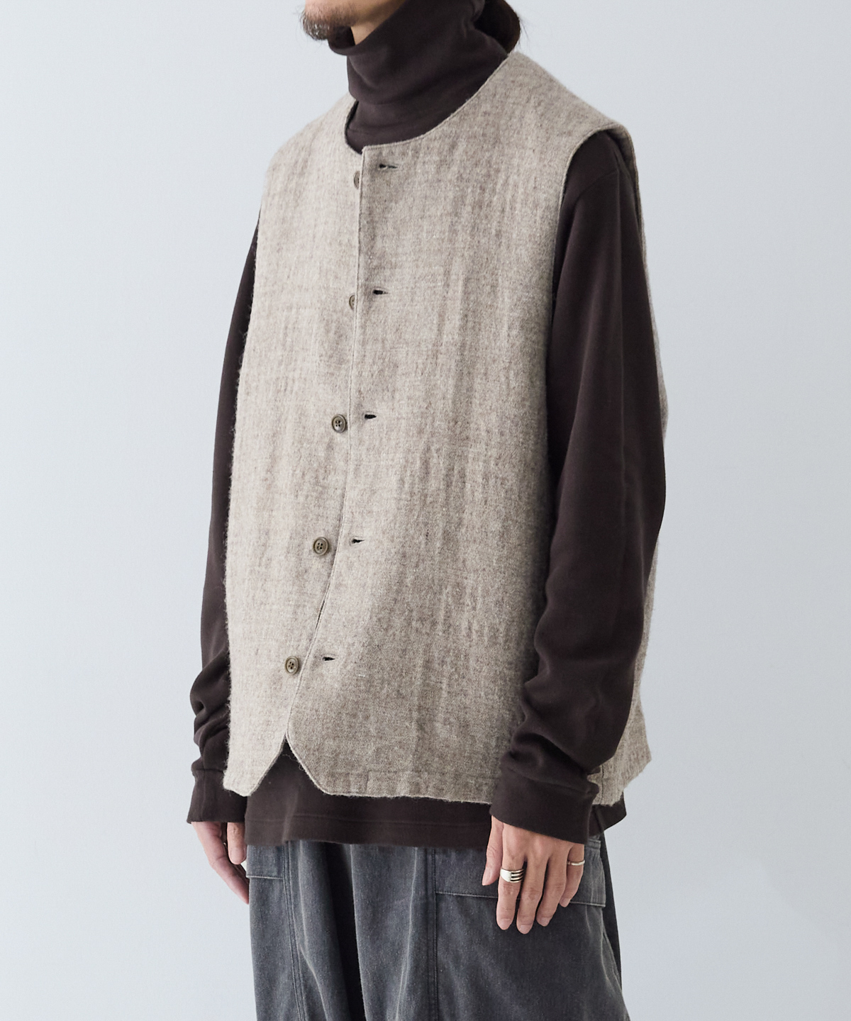 nest Robe CONFECT リネンクルーネックベスト nest Robe CONFECT リネンクルーネックベスト リネンベスト