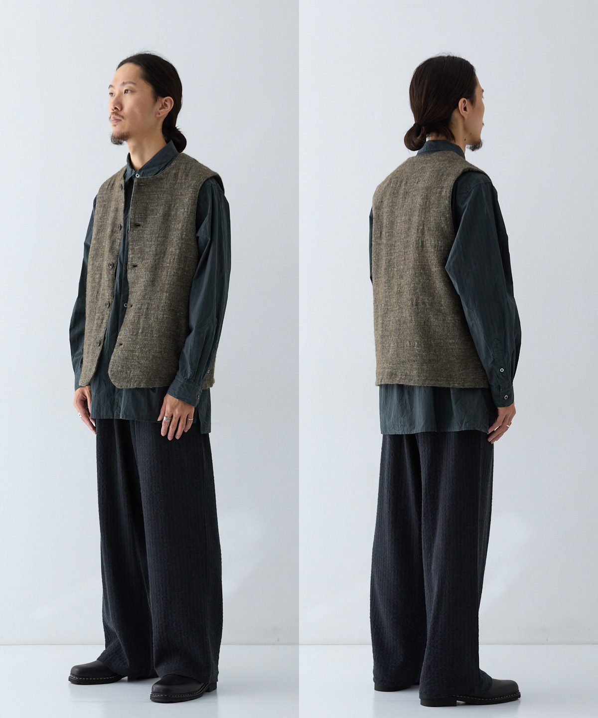 ウールリネン クルーネックベスト｜nest Robe / CONFECT ONLINE SHOP