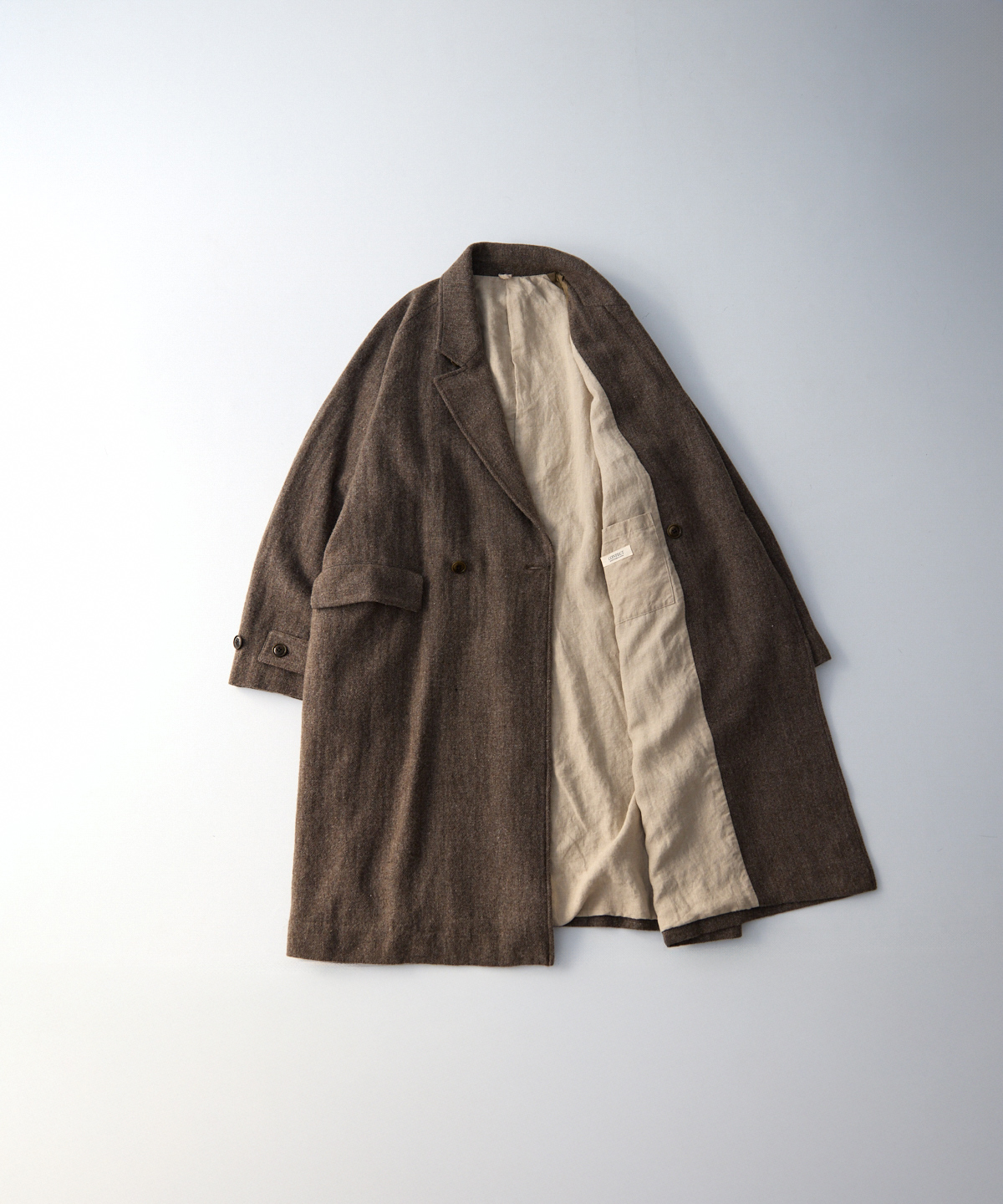 ウールリネン ソフトツイード ラグランコート｜nest Robe / CONFECT