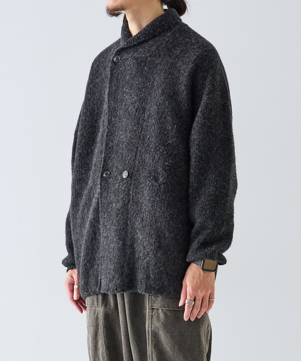 ウールカシミア チーゼル起毛ニット ジャケット｜nest Robe / CONFECT