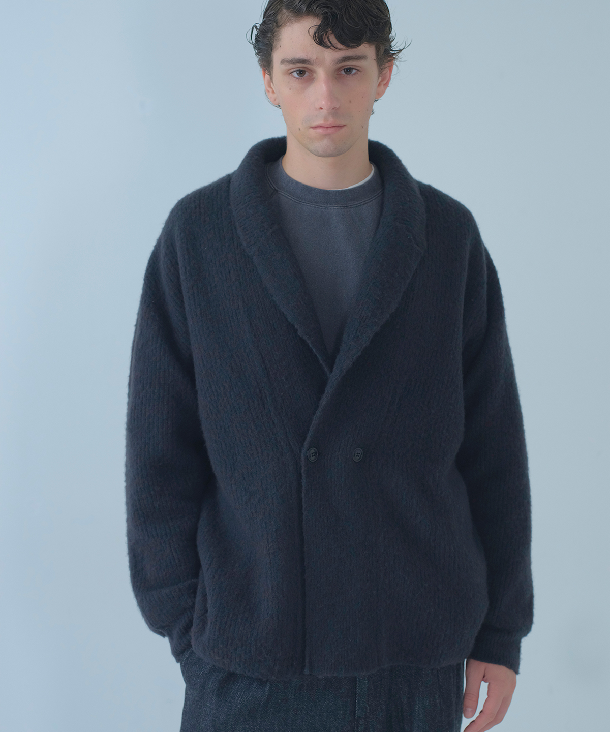 ウールカシミア チーゼル起毛ニット ジャケット｜nest Robe / CONFECT