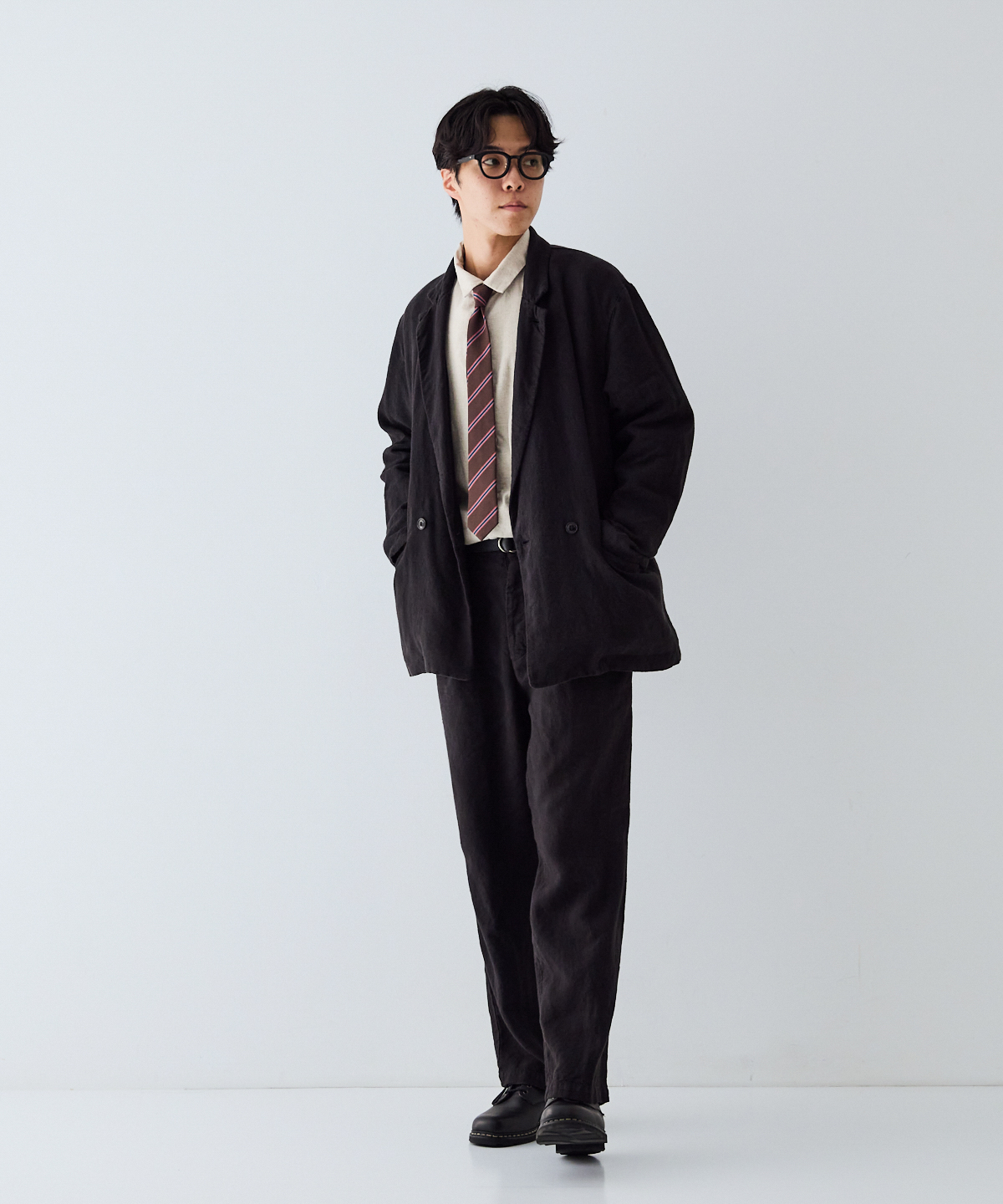 nestrobe confect 起毛リネンダブルブレストジャケット 起毛リネン ダブルブレストジャケット｜nest Robe / CONFECT ONLINE SHOP