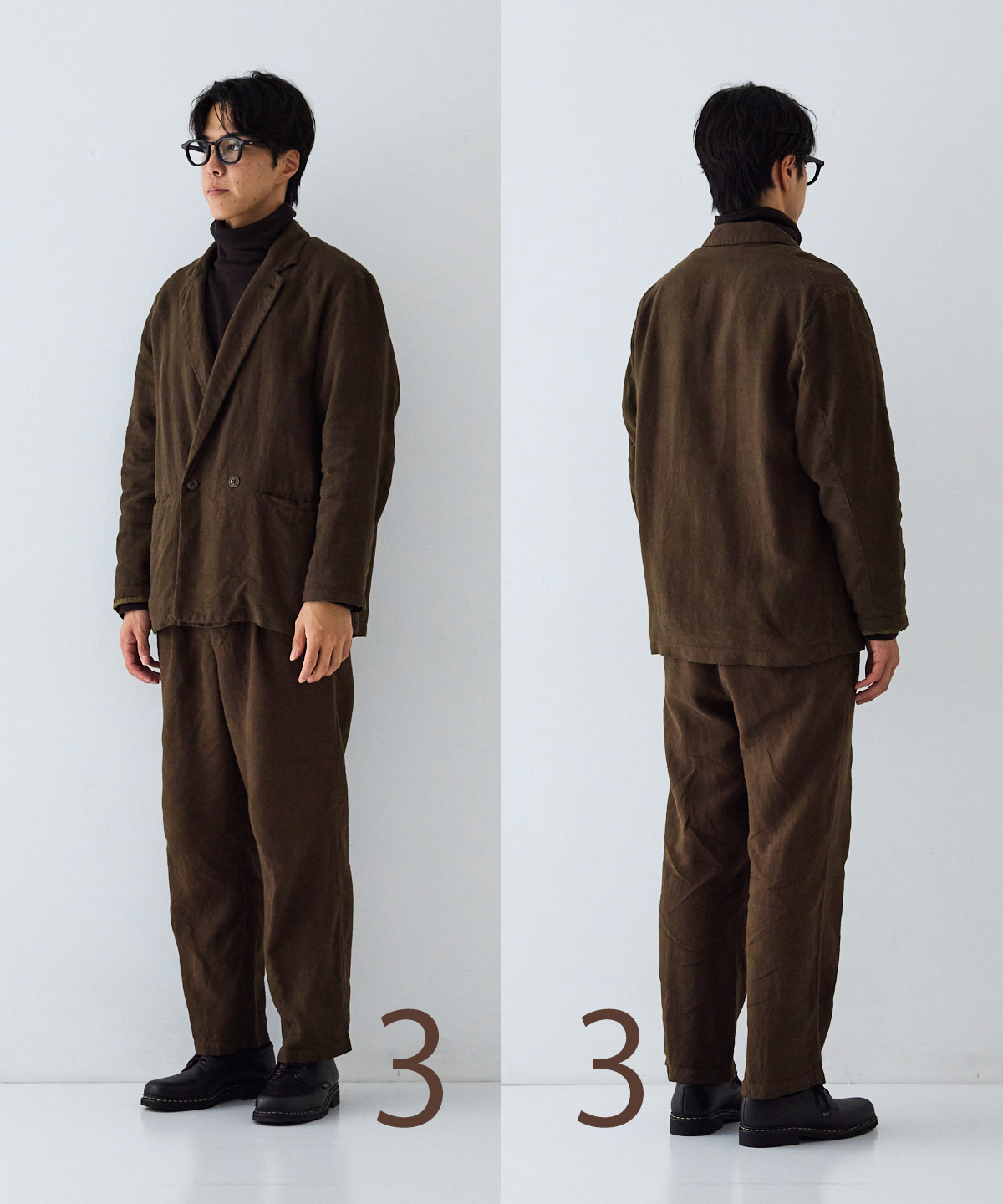 CONFECT起毛リネン インタックトラウザーズ サイズ3 起毛リネン タックトラウザーズ｜nest Robe / CONFECT ONLINE SHOP