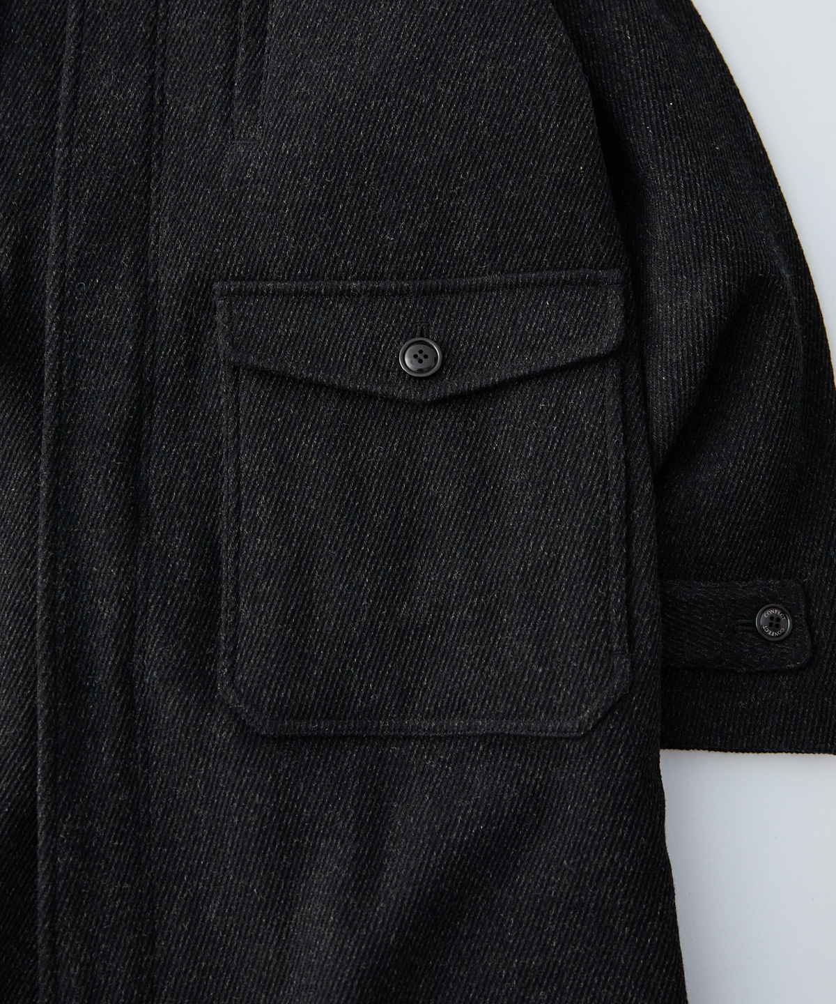 杢ウール コットンリネン フーデットコート｜nest Robe / CONFECT