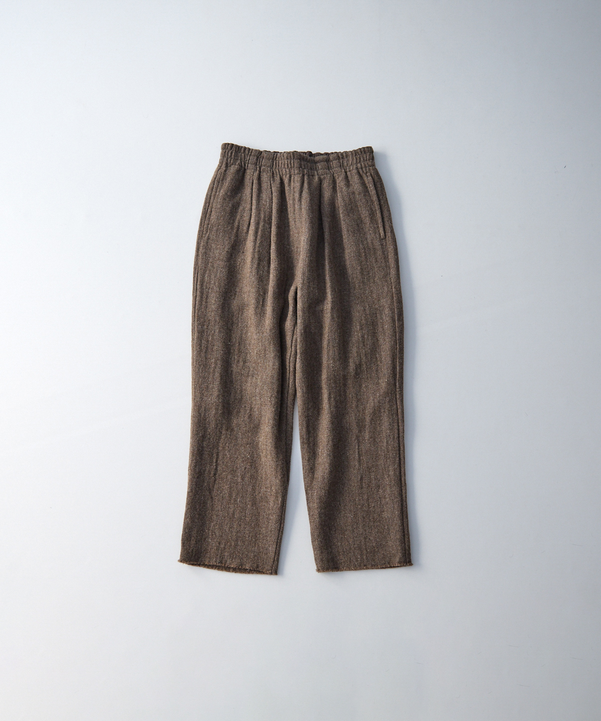 ウールリネン ソフトツイード 2タック イージーパンツ｜nest Robe