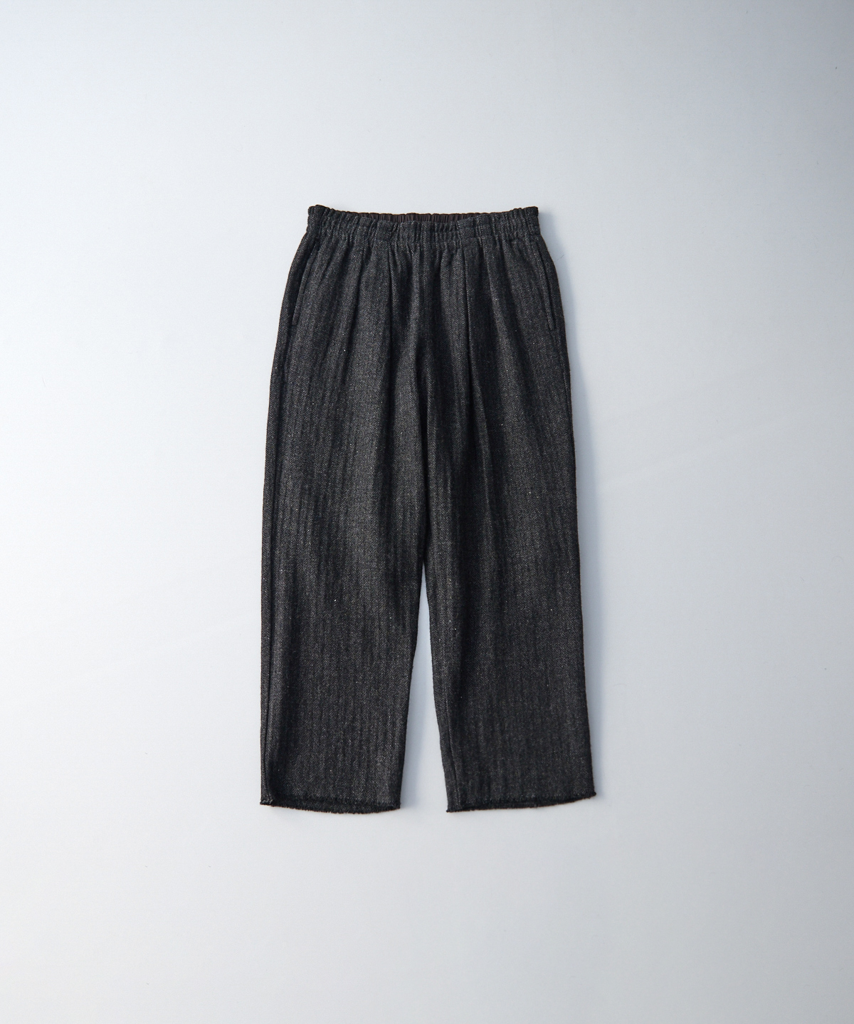 ウールリネン ソフトツイード 2タック イージーパンツ｜nest Robe