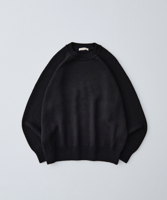 リネンウール ニット ラグラン プルオーバー