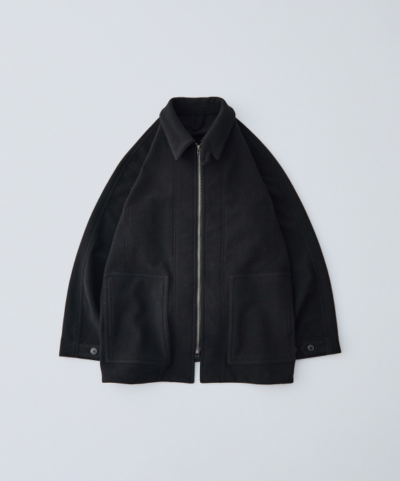 ウールカシミヤフリース ジップアップブルゾン