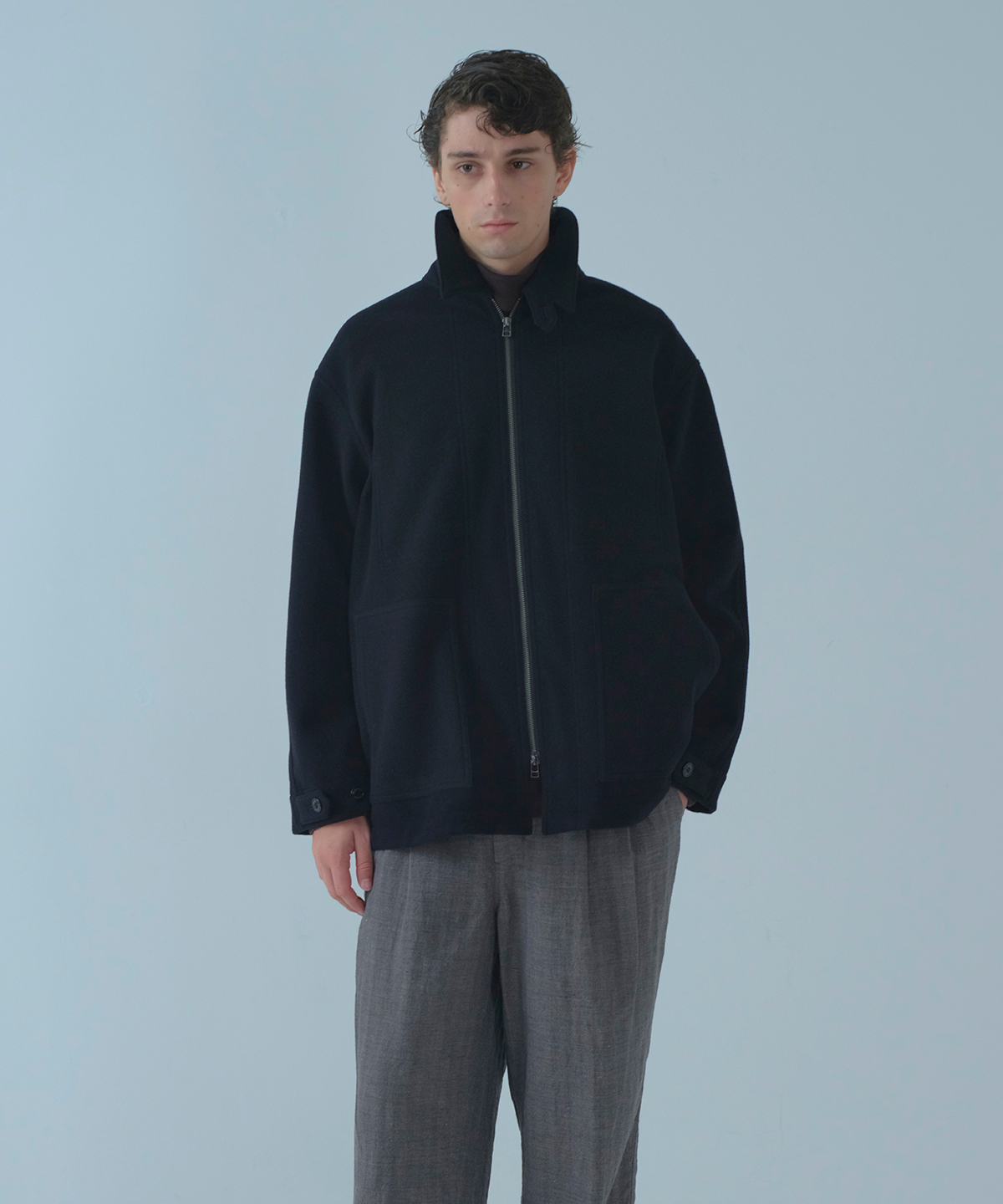 ウールカシミヤフリース ジップアップブルゾン｜nest Robe / CONFECT