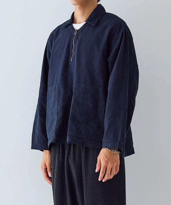 美品 ネストローブ コンフェクト 起毛リネンダブルブレストJK ブラック 4 美品 ネストローブ コンフェクト 起毛リネンダブルブレストJK ブラック