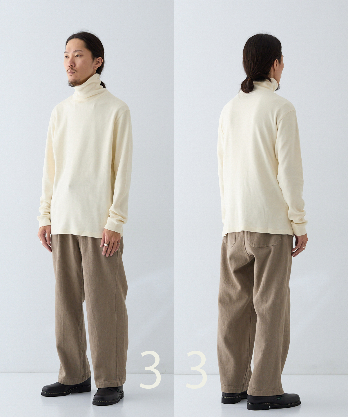 【ほぼ新品】コンフェクト　コットンスムース タートルネック プルオーバー コットンスムース タートルネック プルオーバー｜nest Robe / CONFECT