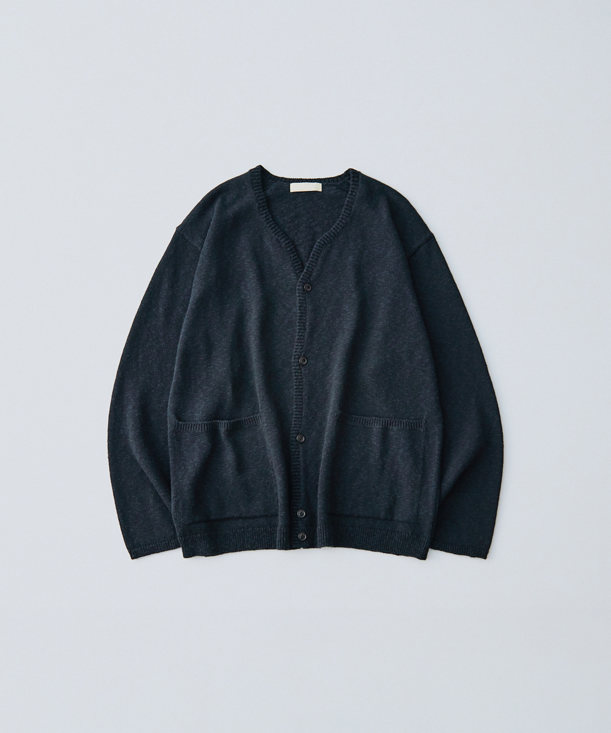 nest robe confect ウールコットンキーネックカーディガン ウールコットン スラブニット キーネックカーディガン｜nest Robe