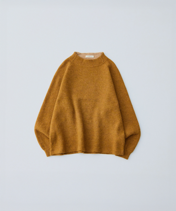 ウールクォーターゲージニット モックネックプルオーバー