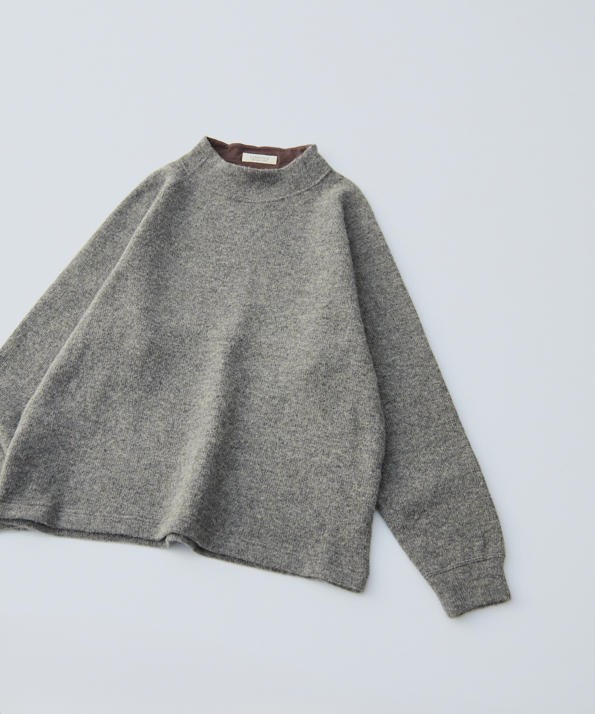 ウールクォーターゲージニット モックネックプルオーバー｜nest Robe