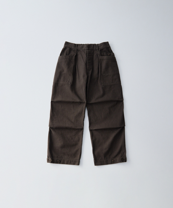 コットンリネン ギャバジン ワークパンツ