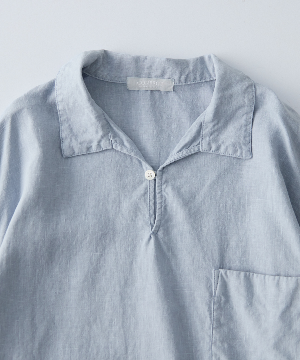 リネン半袖 スキッパーシャツ｜nest Robe / CONFECT ONLINE SHOP
