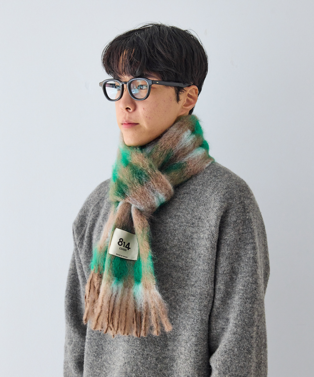 完売⭐︎814 EZCARAY Mia モヘヤストール 赤チェック トゥモローランド