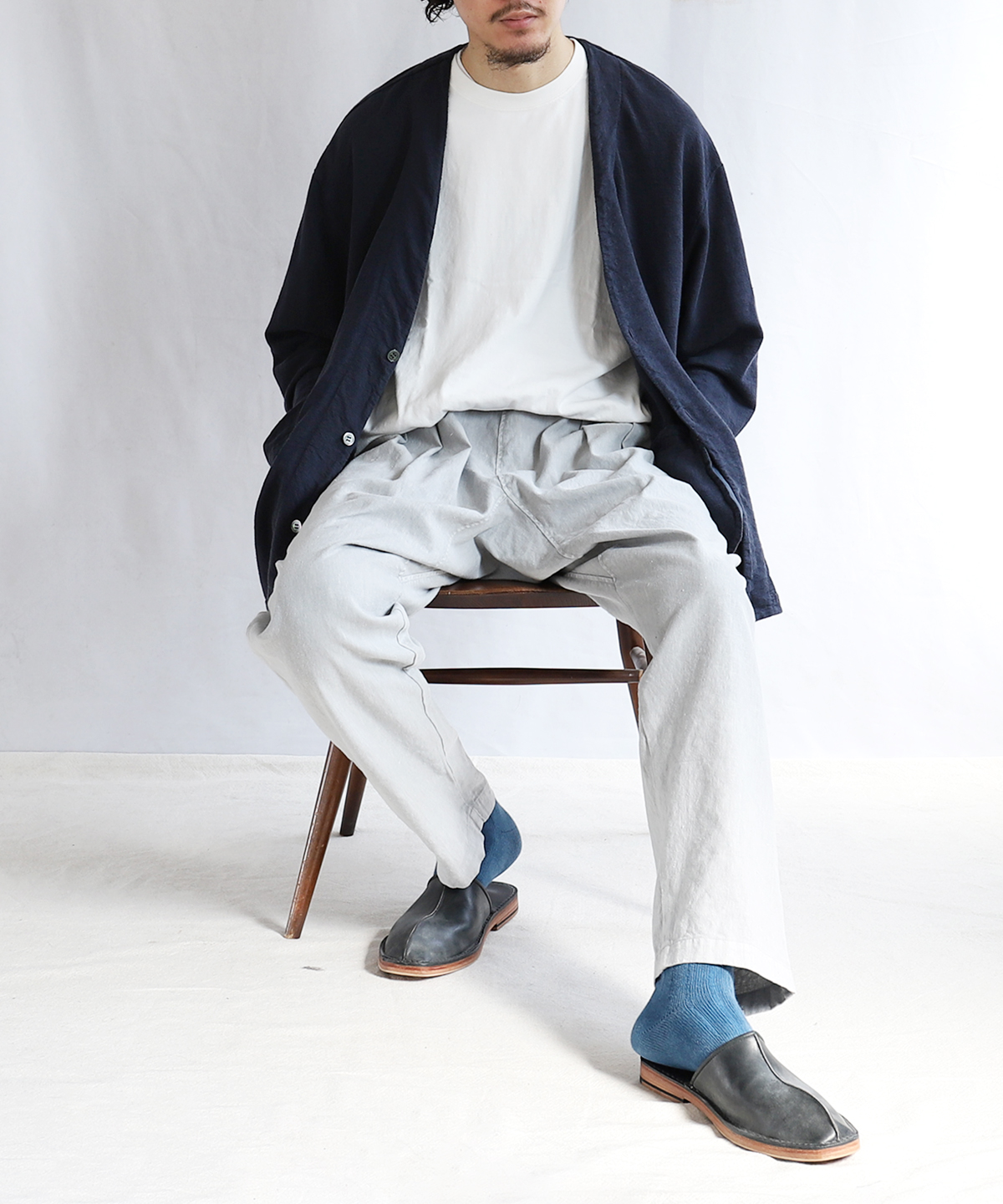 UpcycleLino】× ONE KILN ASHワークイージーパンツ｜nest Robe ONLINE SHOP