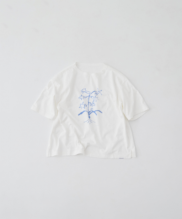 【塩川 いづみさん別注】UpcycleLino BASIC basque shirt (HYACINTH BLUE) limited item