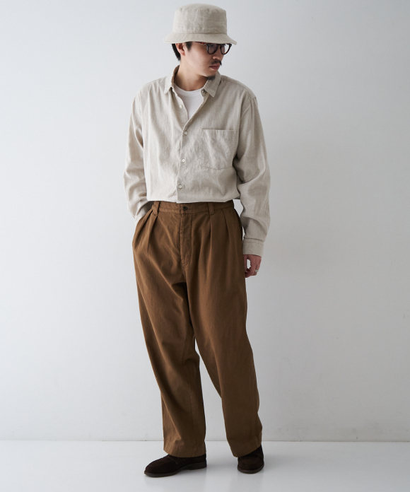 【UpcycleLino】BASIC チノ2タックワイドパンツ new color