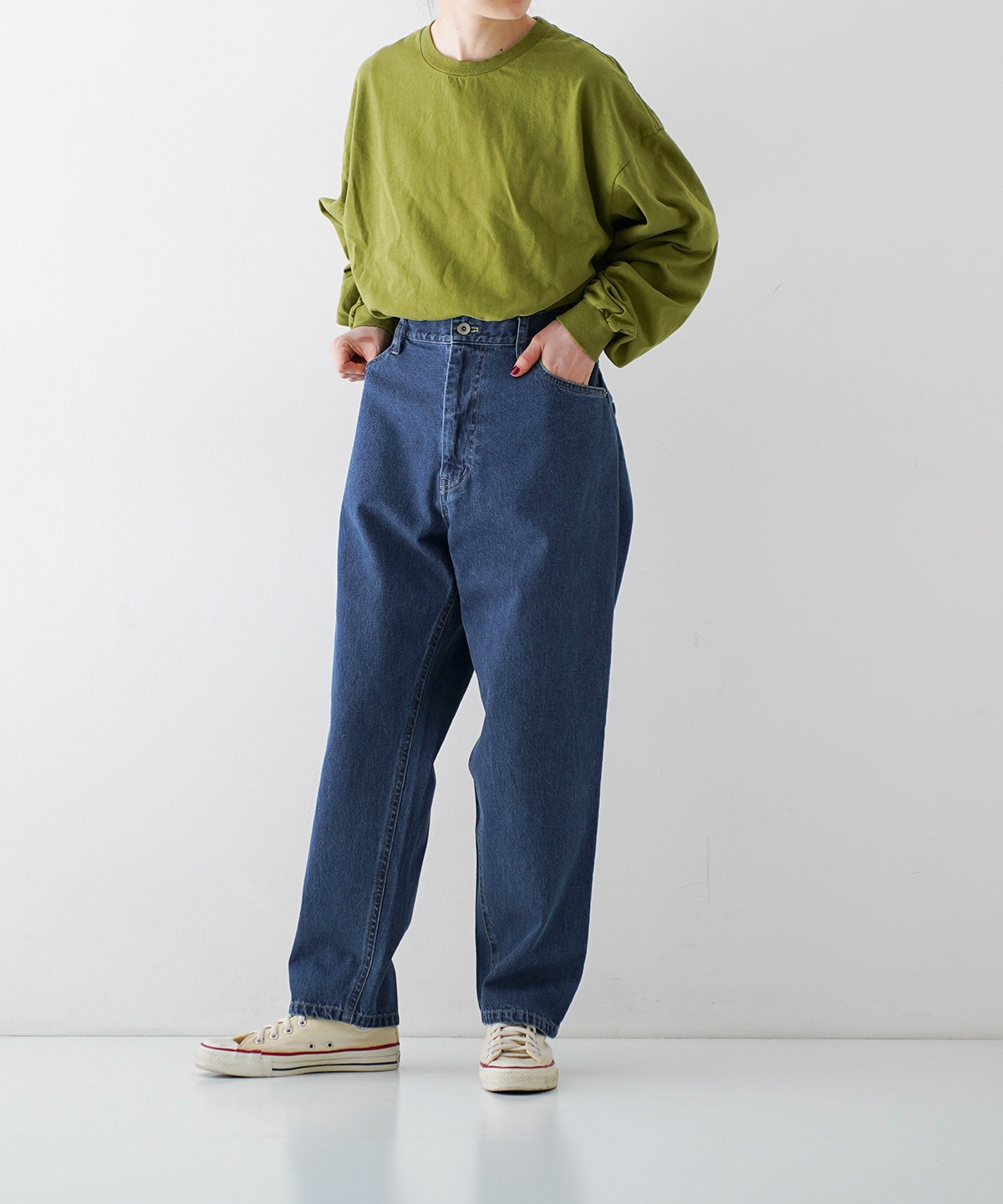 nest Robe UpcycleleLino BASIC デニムパンツ 限定品 UpcycleLino] BASIC デニムワイドパンツ limited item｜nest Robe