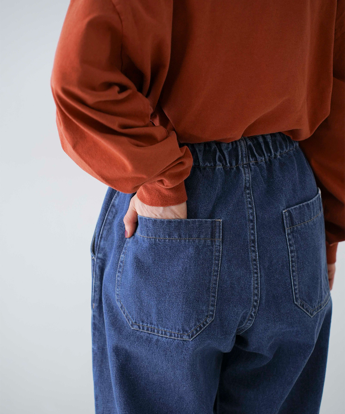 Upcyclelino BASIC 9.5ozデニムワイドパンツ　CONFECT UpcycleLino] BASIC 9.5ozデニム5ポケットパンツ｜nest Robe / CONFECT