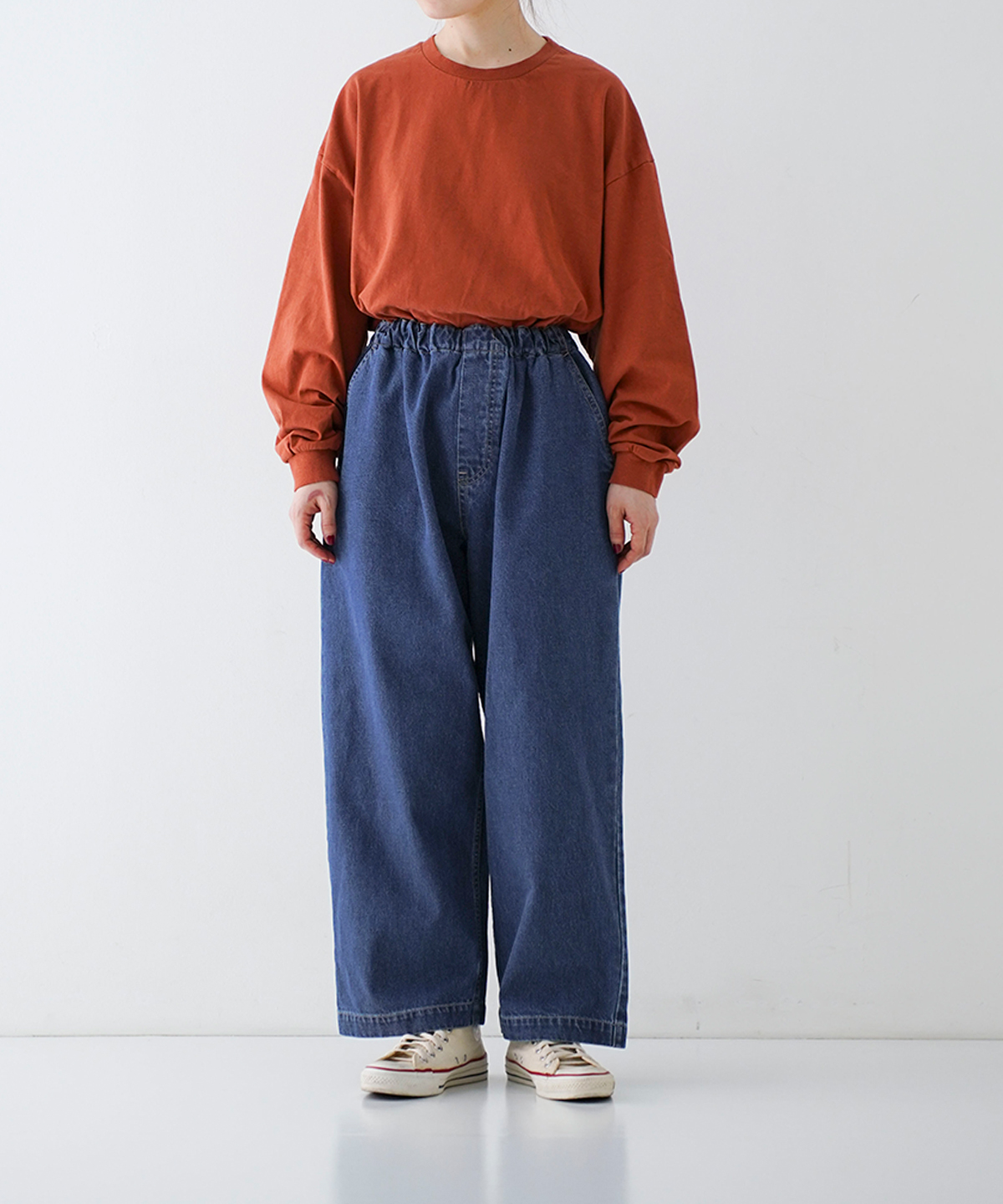 Upcyclelino BASIC 9.5ozデニムワイドパンツ　CONFECT UpcycleLino】BASIC 9.5ozデニムワイドパンツ｜nest Robe