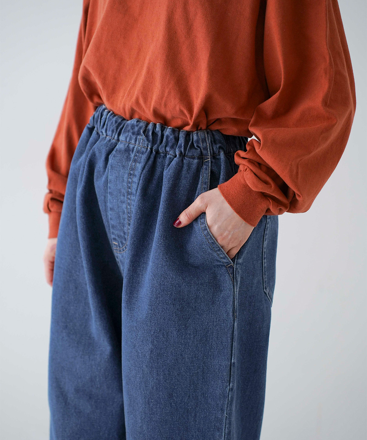 Upcyclelino BASIC 9.5ozデニムワイドパンツ　CONFECT Upcyclelino BASIC 9.5ozデニムワイドパンツ CONFECT - メルカリ