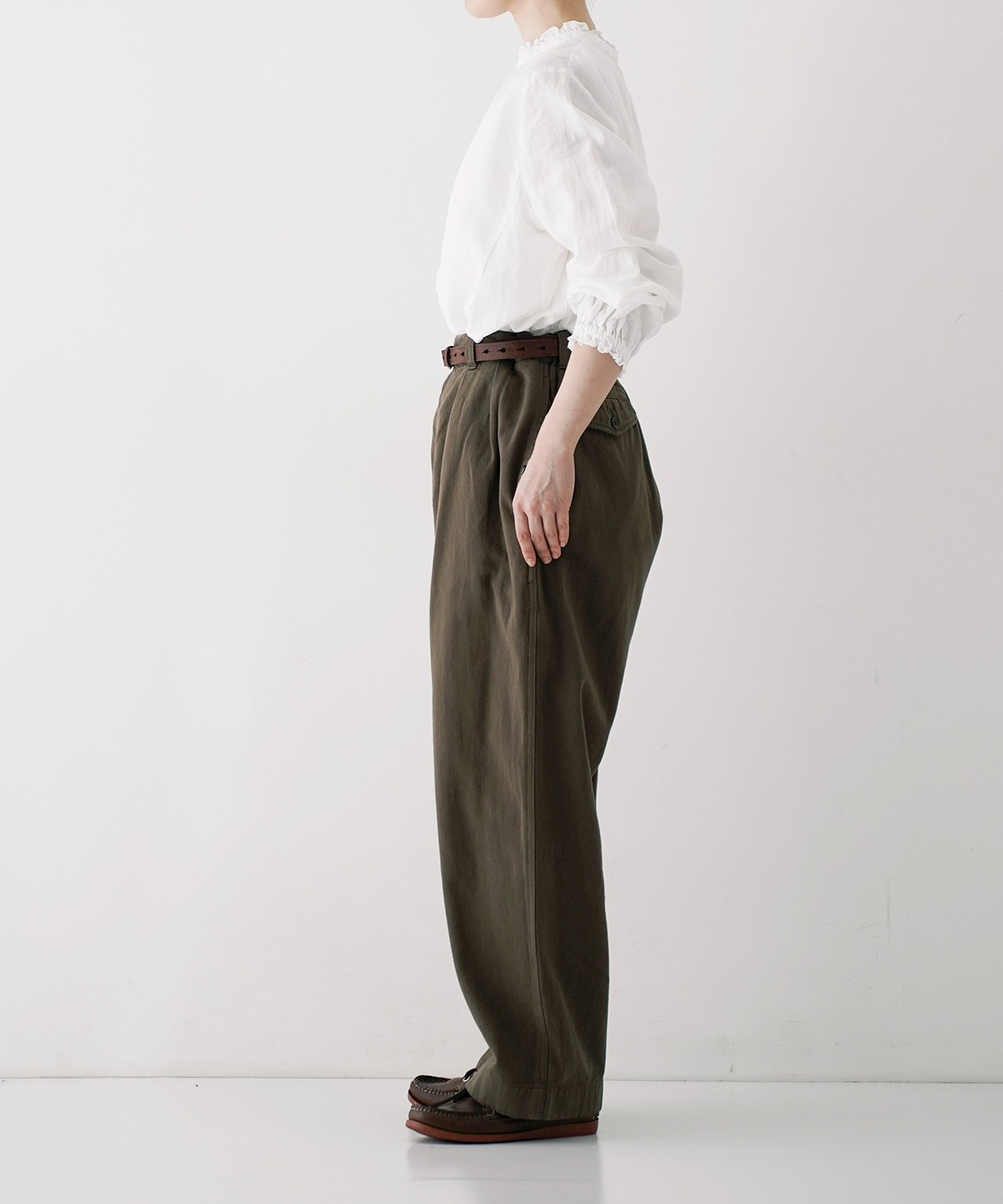 UpcycleLino] BASIC チノ2タックワイドパンツ new color｜nest