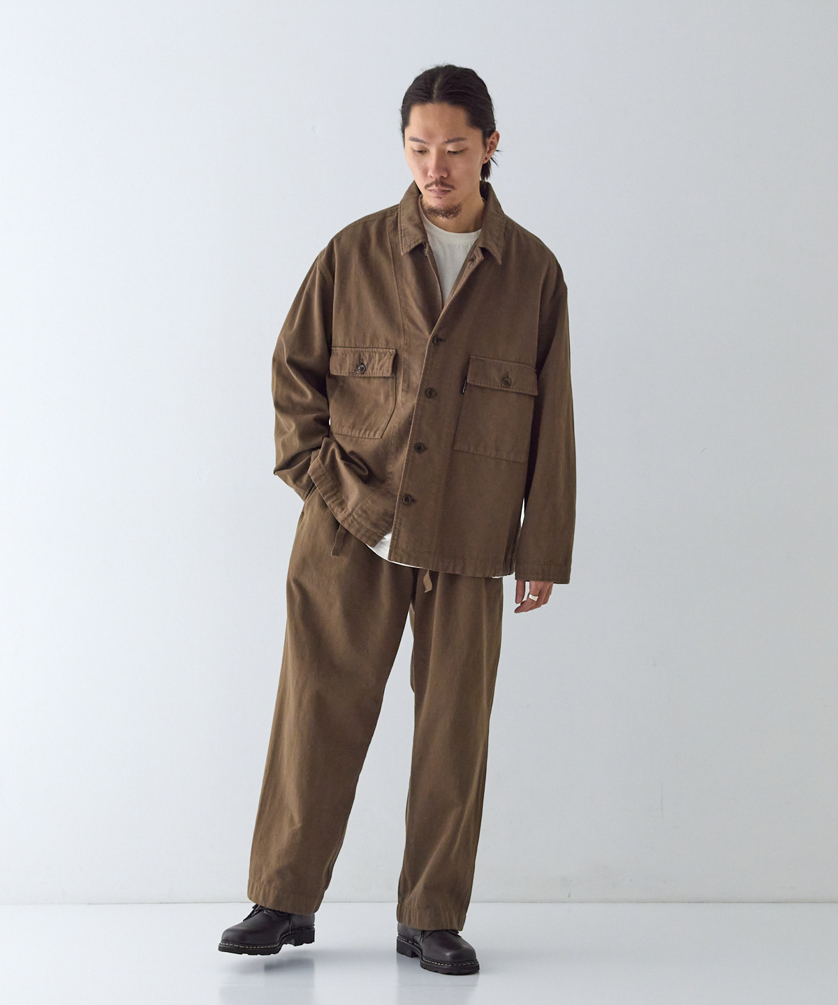 nest Robe UpcycleLino/BASICチノフィールドジャケット UpcycleLino] BASIC チノフィールドジャケット new color｜nest