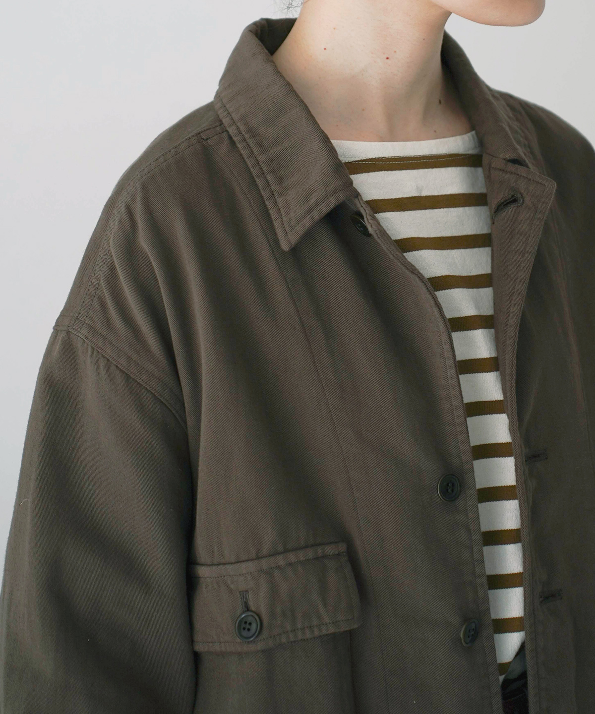 UpcycleLino] BASIC チノフィールドジャケット new color｜nest Robe