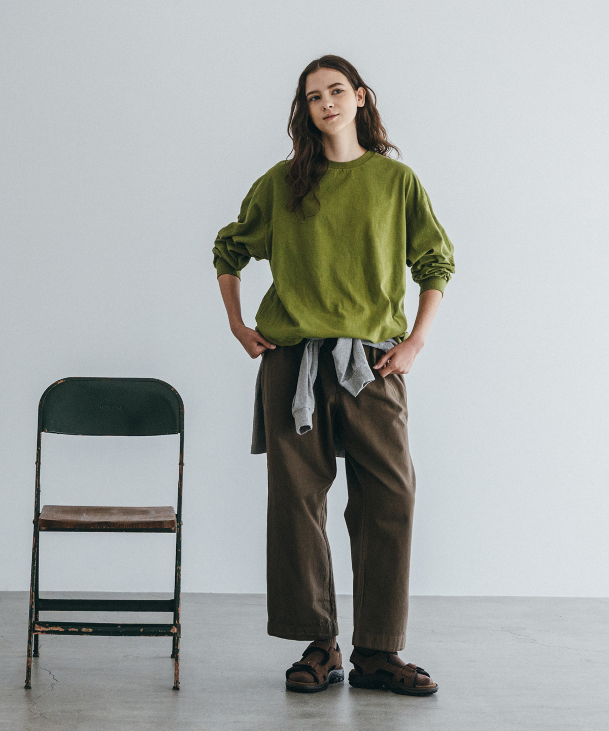 UpcycleLino】BASIC 天竺長袖ビッグTee new color｜nest Robe